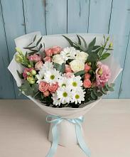Букет цветов из:  Розы, Лизиантусы и Хризантемы #REPLACE_PRED# Всеволожске