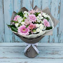 Букет цветов из:  Герберы, Альстромерии и Хризантемы #REPLACE_PRED# Всеволожске