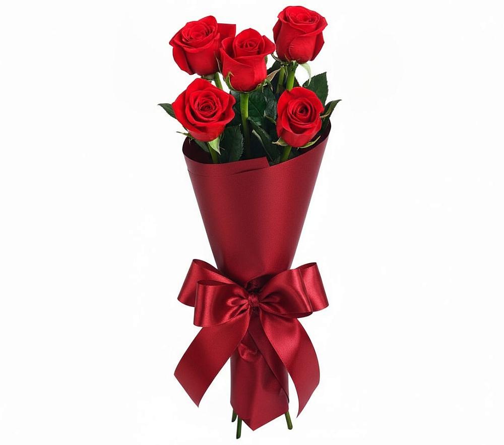 Букет 5 Красных роз Эдлесс Лав во Всеволожске