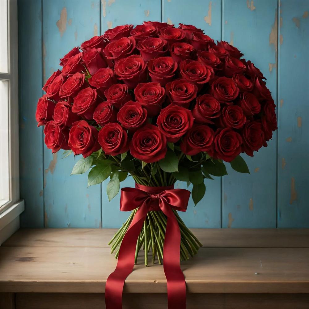 Букет Красные розы Блэк Меджик во Всеволожске