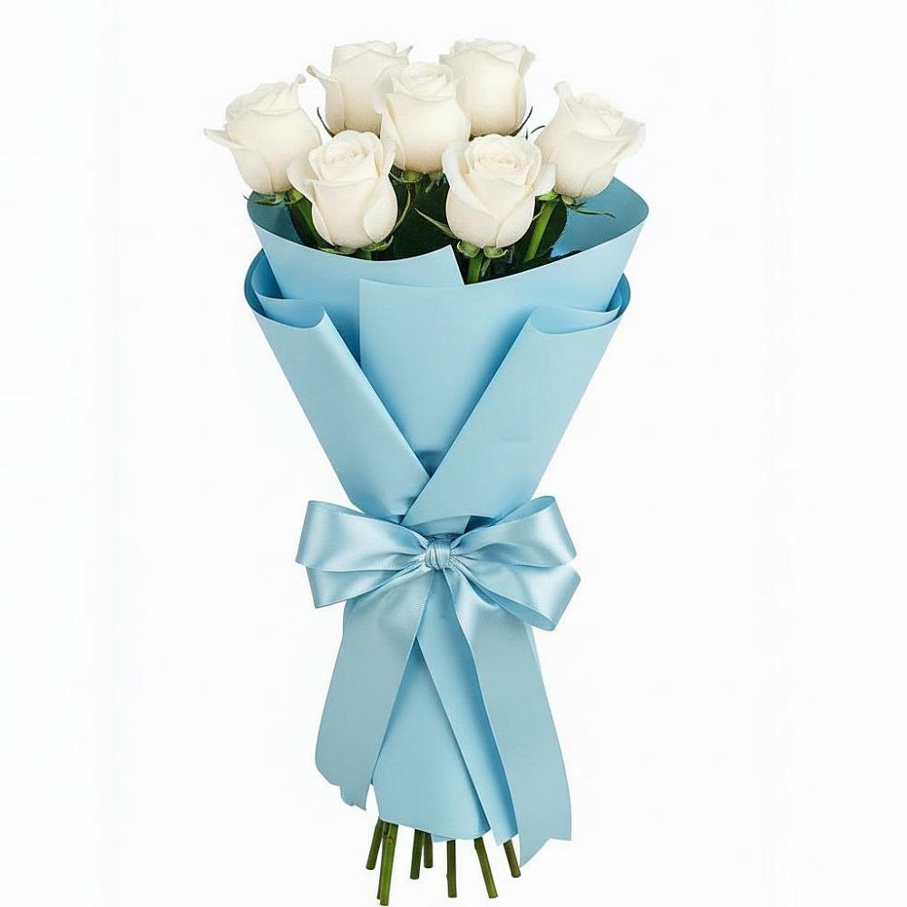 Букет 7 белых роз Проуд во Всеволожске