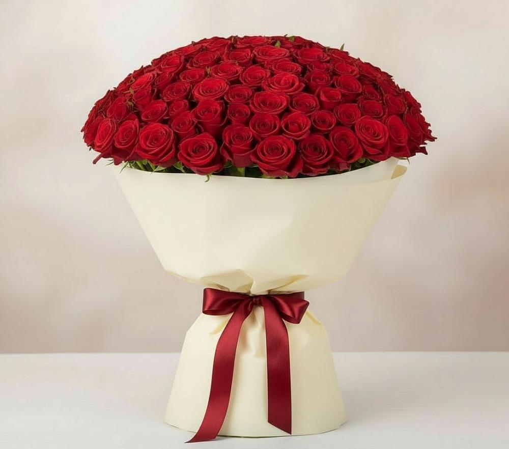 Букет 101 Красная роза Милано во Всеволожске