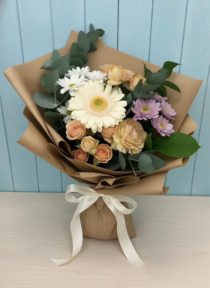 Букет цветов из: Герберы и Хризантемы во Всеволожске