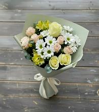 Букет цветов из:  Альстромерии, Розы и Хризантемы во Всеволожске