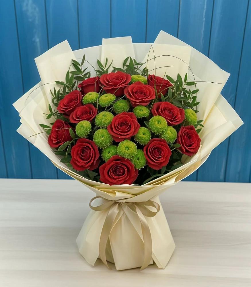 Букет цветов из: Розы и Хризантемы во Всеволожске